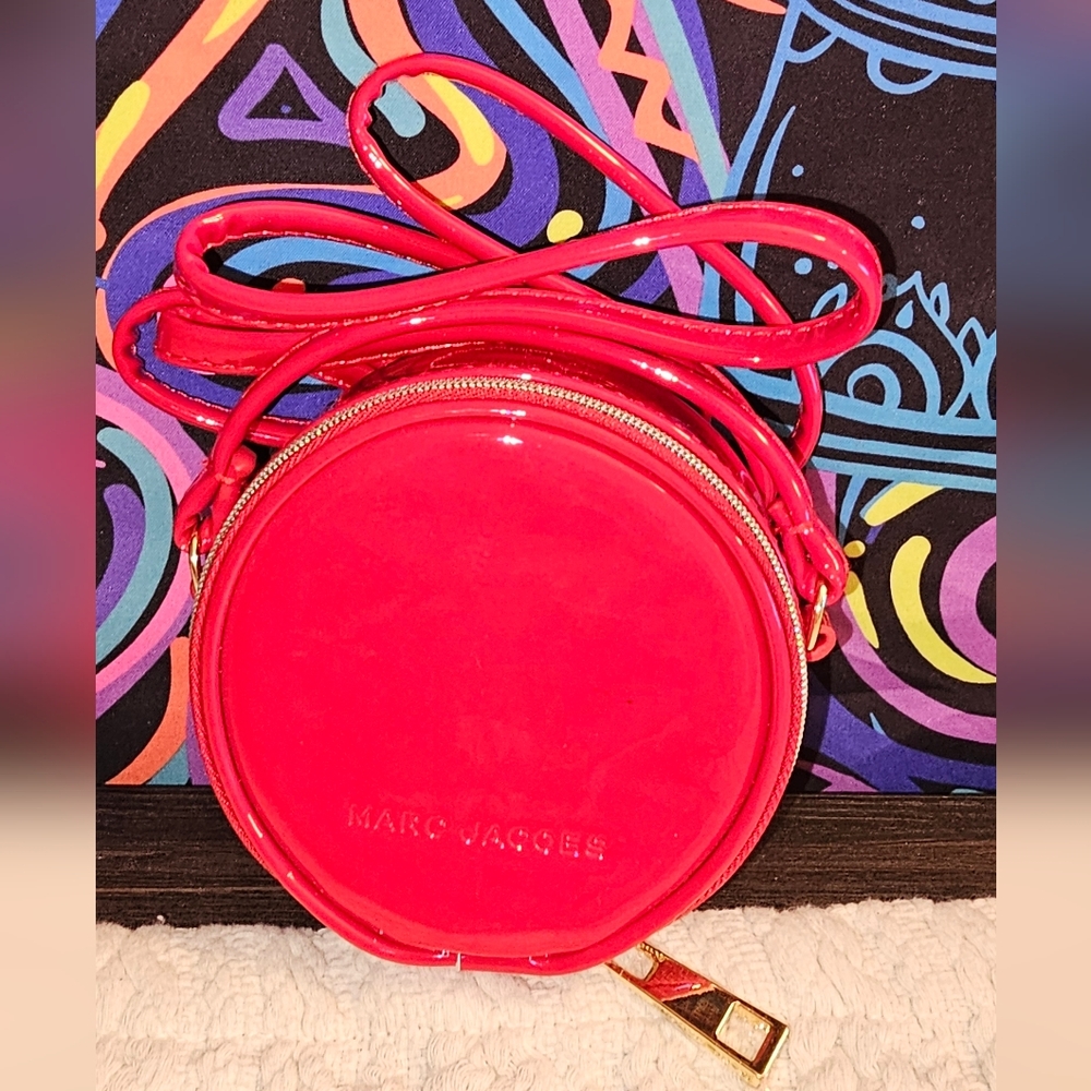 Marc Jacobs Mini 4" Red Patent Leather Crossbody Purse